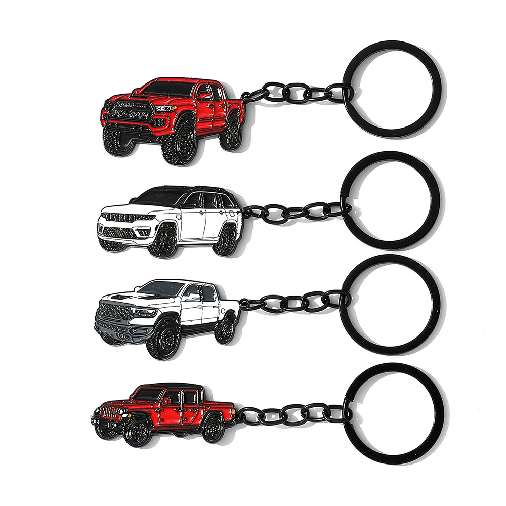 Car Accessories For Decoration - 亜鉛合金未コーティングカーモデルペンダントキーホルダータコマスタイル用金属キーホルダートヨタタコマ用耐久性のある装飾アクセサリー