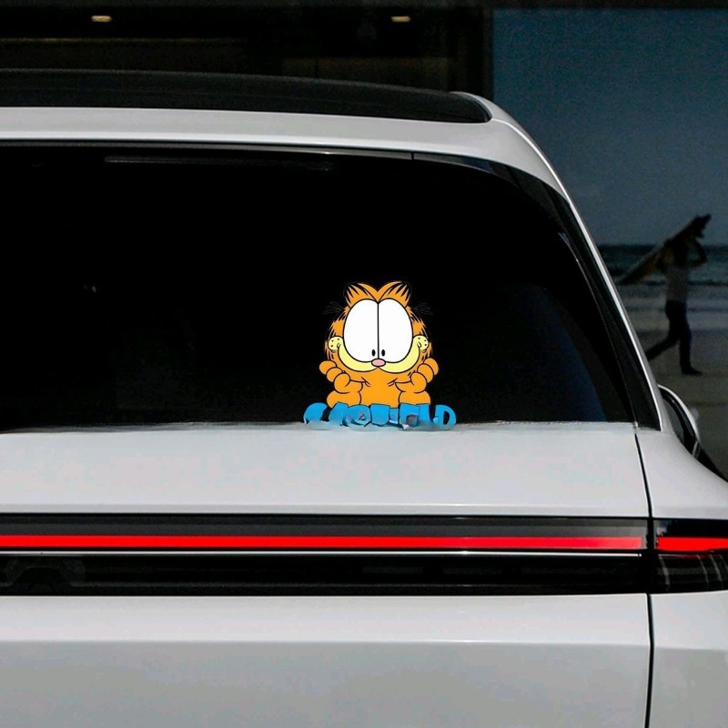 クリエイティブな漫画風のかわいいガーフィールドの車用ステッカ - Car Accessories For Decoration のレビューと価格