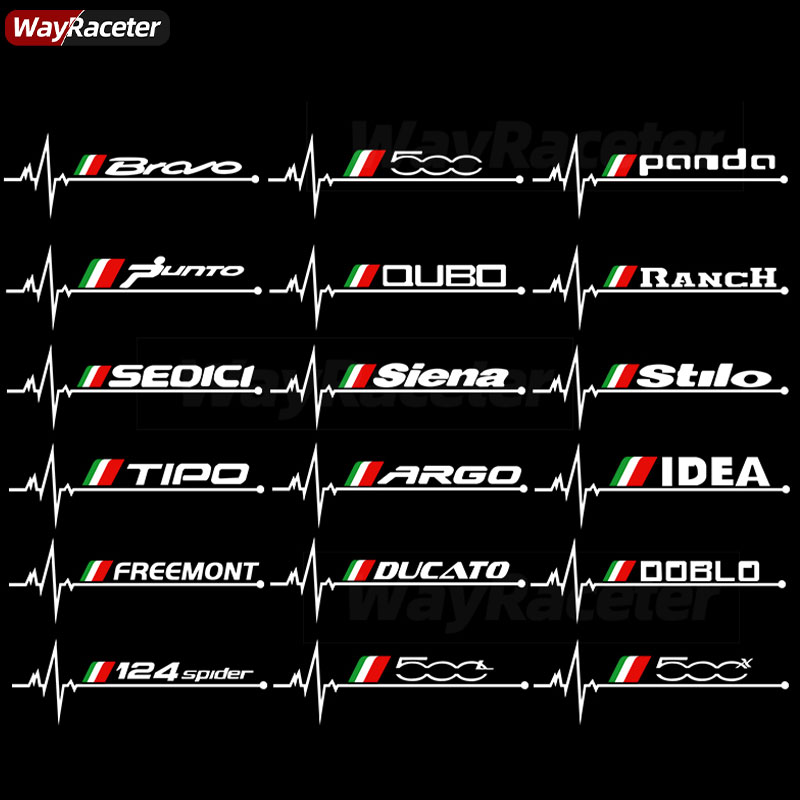 Figat 500の反射型ウィンドウステッカー,2ユニット, - Car Accessories Under 500 のレビューと価格