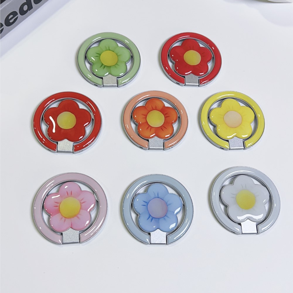 花型マグネット式折りたたみキックスタンド付きスマホリングホル - Car Accessories For Decoration のレビューと価格