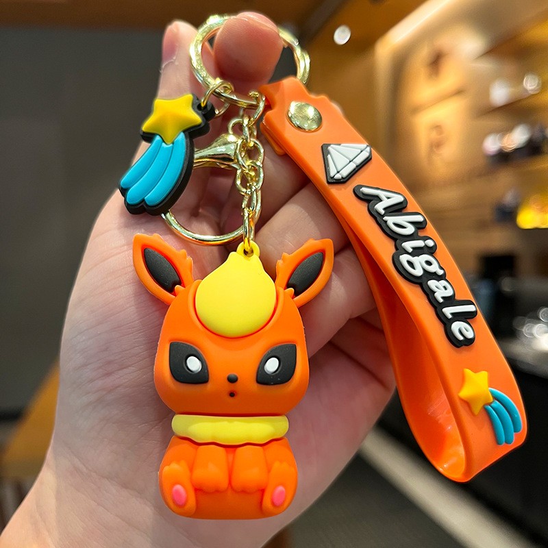 ポケモン イーブイ進化キーホルダー かわいい3D PVCフィ - Car Accessories Under 100 のレビューと価格