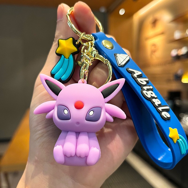 ポケモン イーブイ進化キーホルダー かわいい3D PVCフィ - Car Accessories Under 100 のレビューと価格