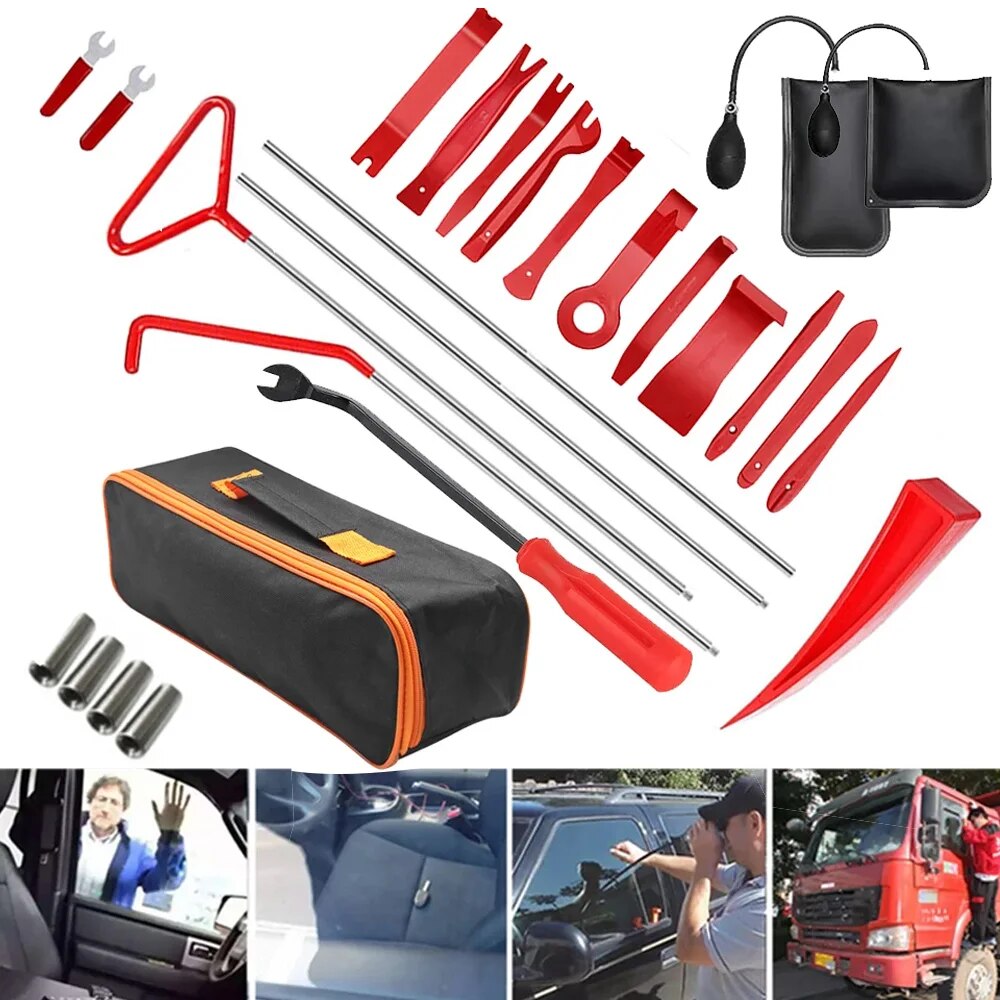 車用ウェッジポンプ、厚型ドア修理エアクッション、緊急解錠ツー - Car Emergency Tool Kit のレビューと価格