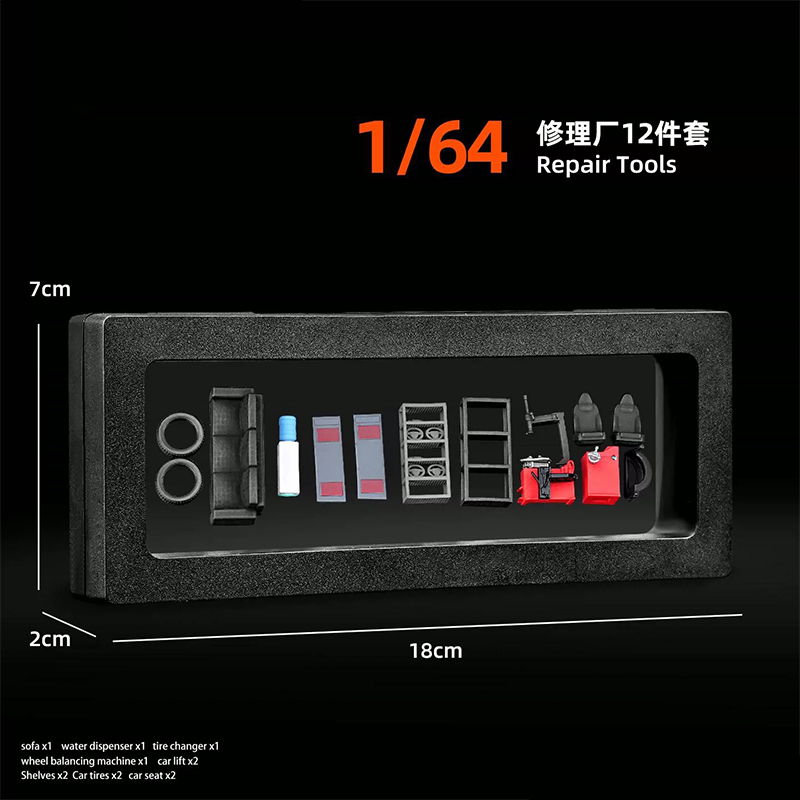 1:64スケール 車修理工場 プロップセット シーンモデル  - Car Accessories For Decoration のレビューと価格