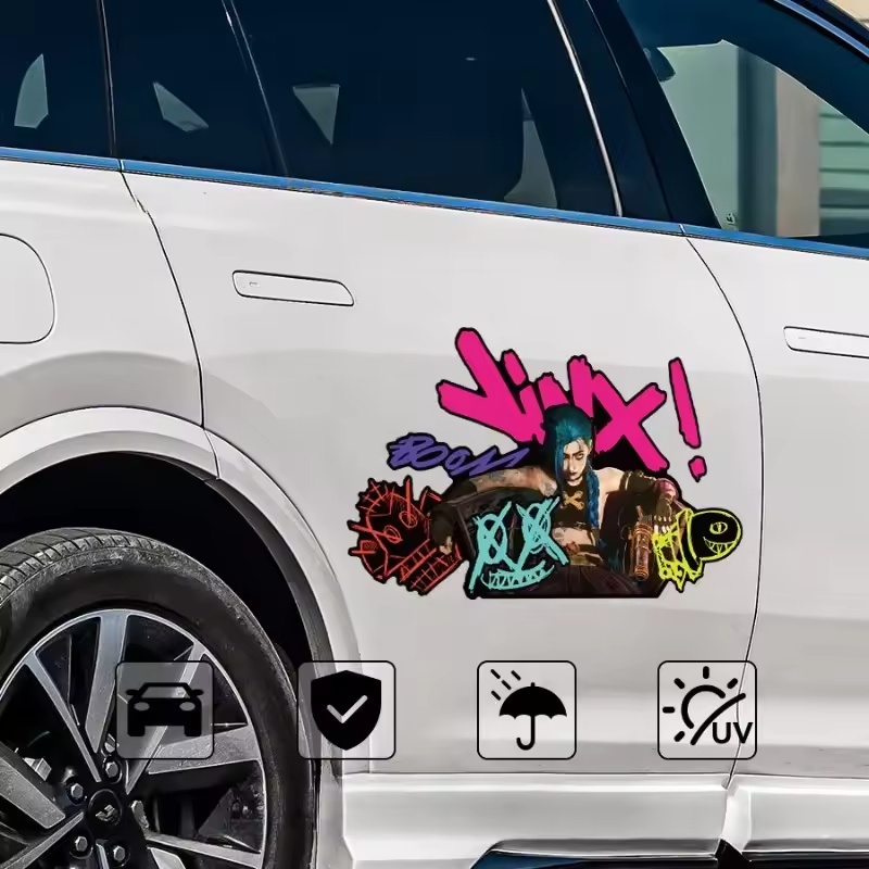 Arcane Jinx グラフィティ反射車ステッカー電動バイ - Car Accessories For Decoration のレビューと価格