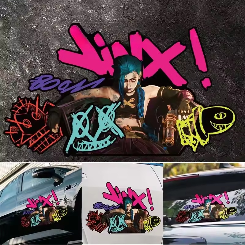 Arcane Jinx グラフィティ反射車ステッカー電動バイ - Car Accessories For Decoration のレビューと価格