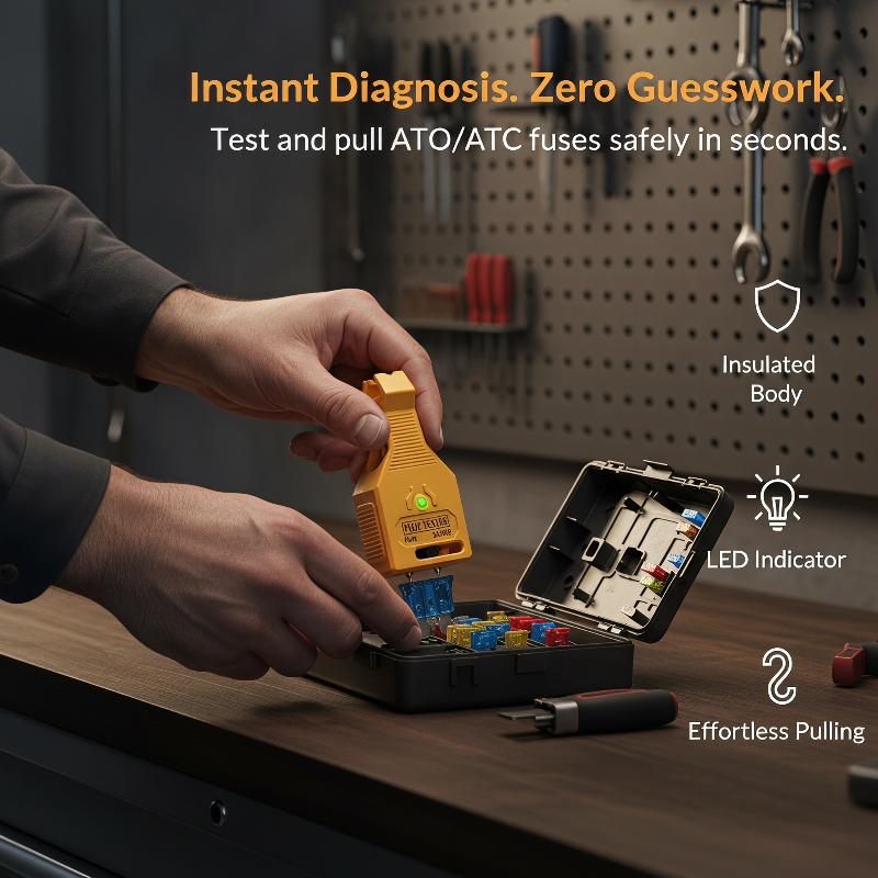 汎用ポータブルカーヒューズテスターチェッカープーラーキット、 - Car Emergency Tool Kit のレビューと価格