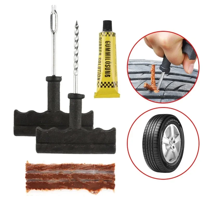 路側緊急用チューブレスタイヤパンク修理キット、ゴムプラグ挿入 - Car Emergency Tool Kit のレビューと価格