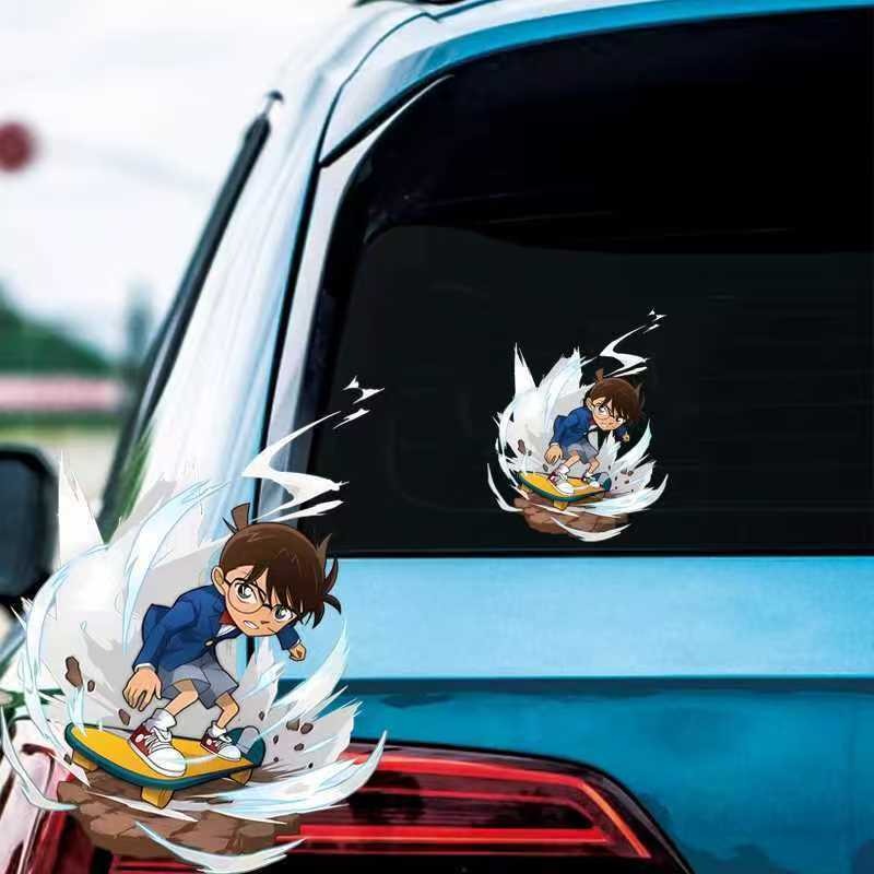 名探偵コナン漫画スケートボードステッカー、防水デカール、車、 - Car Accessories For Decoration のレビューと価格