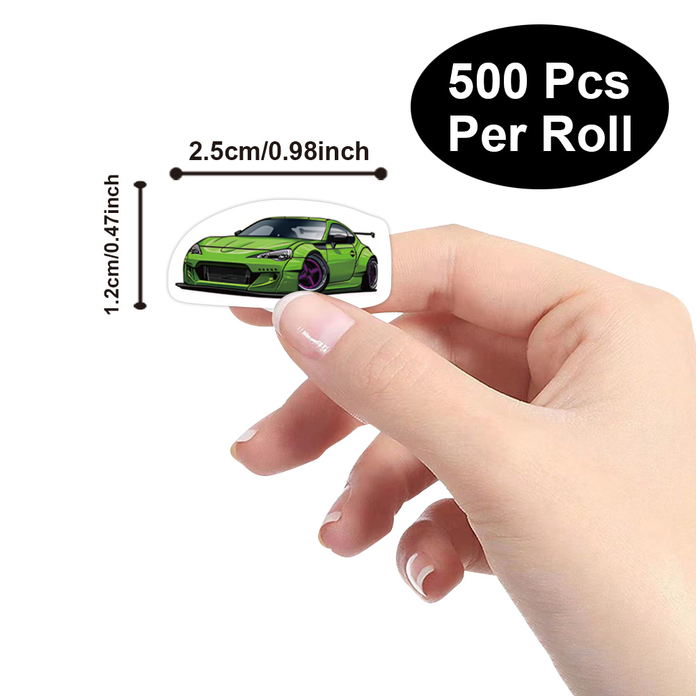 500枚 ミニスポーツカーステッカー 子供用 交通機関ステッ - Car Accessories Under 500 のレビューと価格