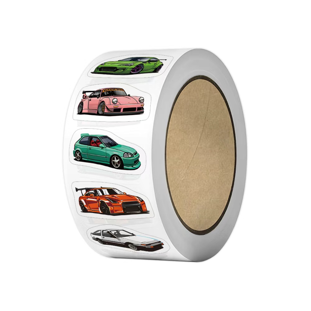 500枚 ミニスポーツカーステッカー 子供用 交通機関ステッ - Car Accessories Under 500 のレビューと価格